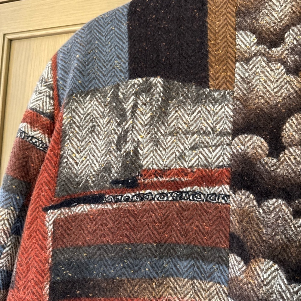 Vintage Givenchy Multicolor Patterned Blazer Lined Wool with Pockets / 14W - Picture 11 of 15